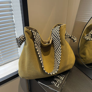 Corduroy Women Versatile Fashion  Shoulder Bag