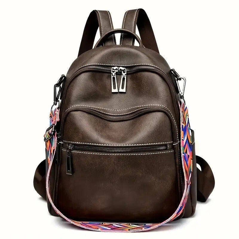 Maxoner Women Fashion Faux Leather Satchel Rucksack
