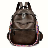 Maxoner Women Fashion Faux Leather Satchel Rucksack