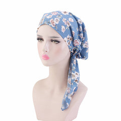 Pleated Cotton Long Scarf
