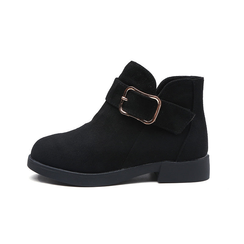 Fashion Girls Suede Leather Ankle Boots