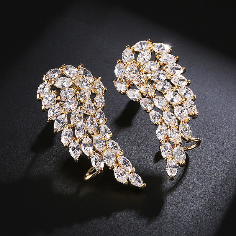 CWW Zirconia Stud Earrings For Women