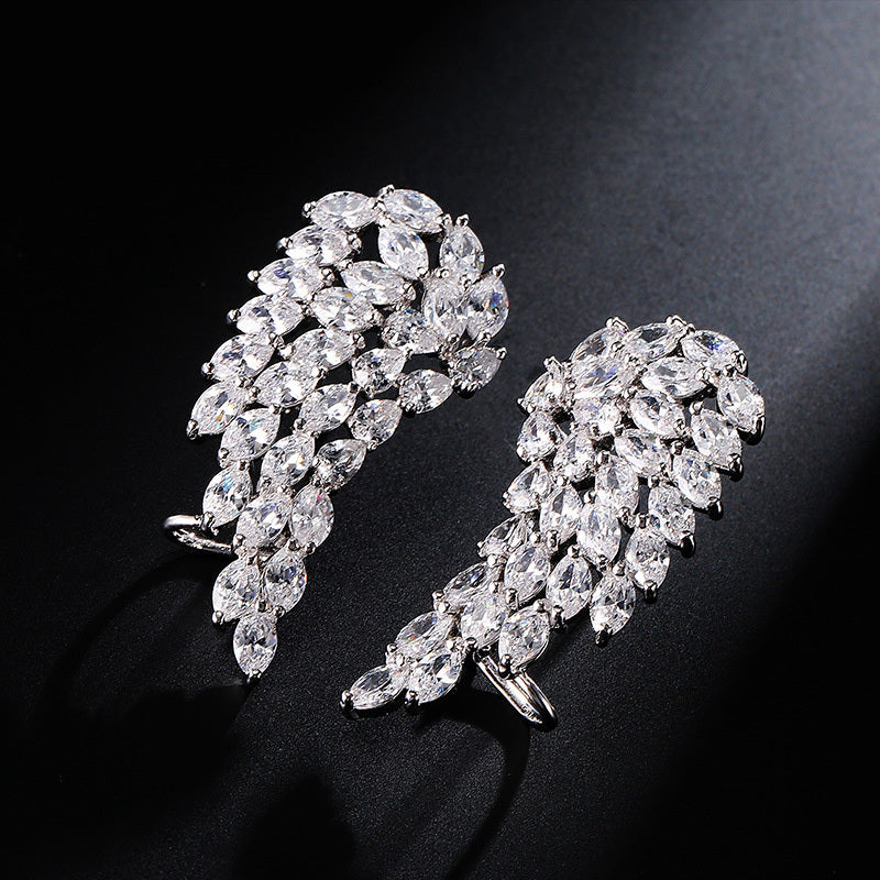CWW Zirconia Stud Earrings For Women