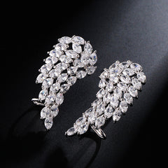 CWW Zirconia Stud Earrings For Women