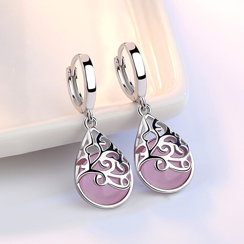 925 Silver-Plated Women Moonlight Opal Totem