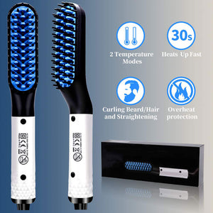 Multifunctional Men Beard Hair Straightener Brush