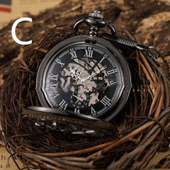 Romaji Pocket Fob Watch Steam Punk for Men
