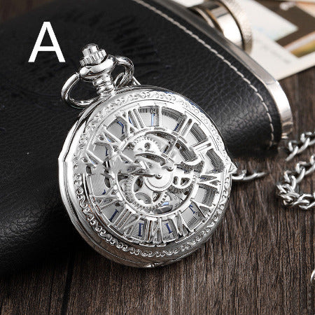 Romaji Pocket Fob Watch Steam Punk for Men