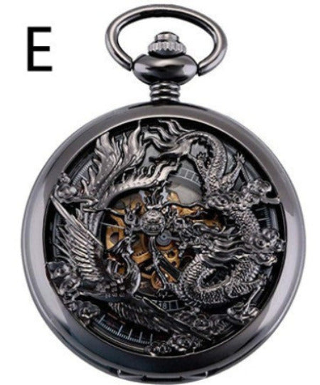 Romaji Pocket Fob Watch Steam Punk for Men