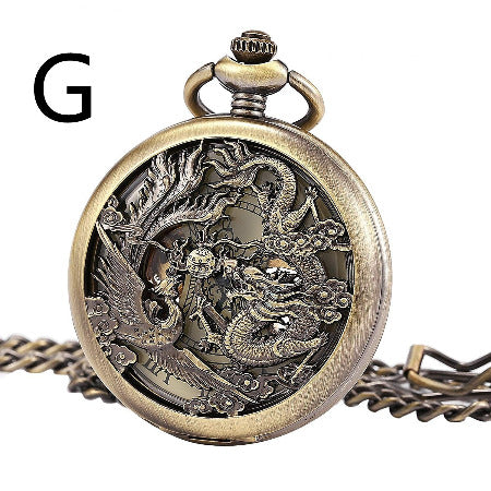 Romaji Pocket Fob Watch Steam Punk for Men