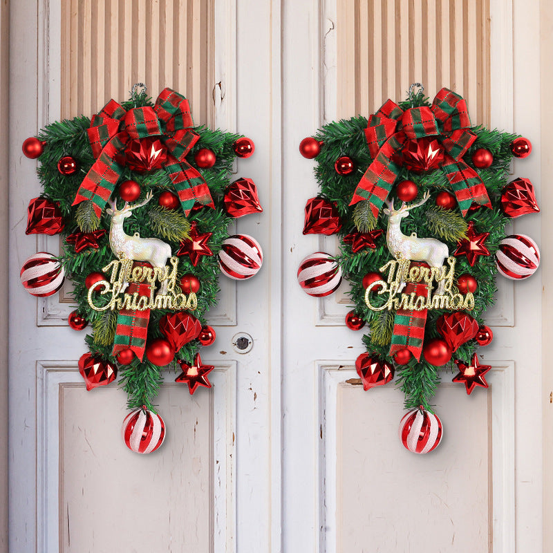 Christmas Door Decorations Elk Tree Garland