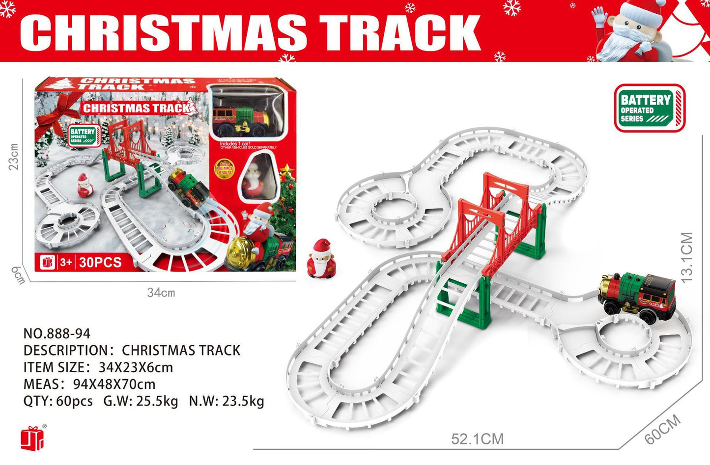 Christmas Electric Rail Car Toys for Boys