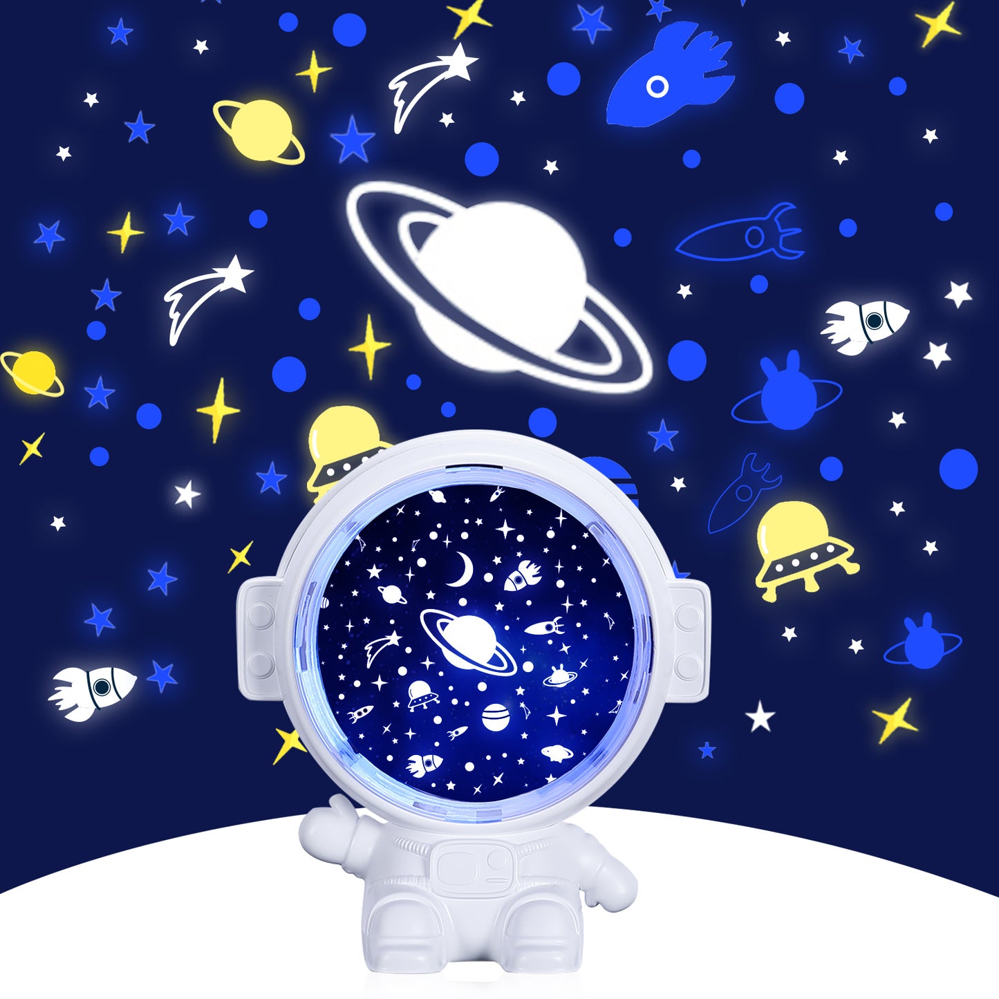 Galaxy Star Projector Night Astronaut Christmas Lamp Spaceman For Childrens