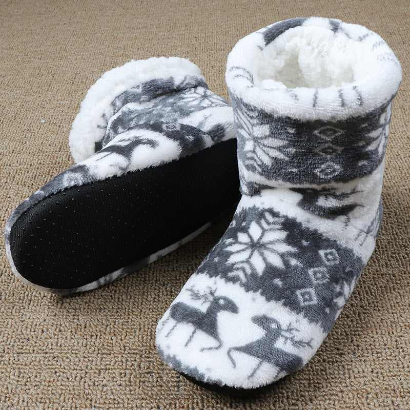 Cozy Christmas Indoor Plush Socks Slippers