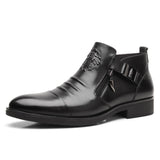 Men's Italian Handmade Boots Double-Sided Pull