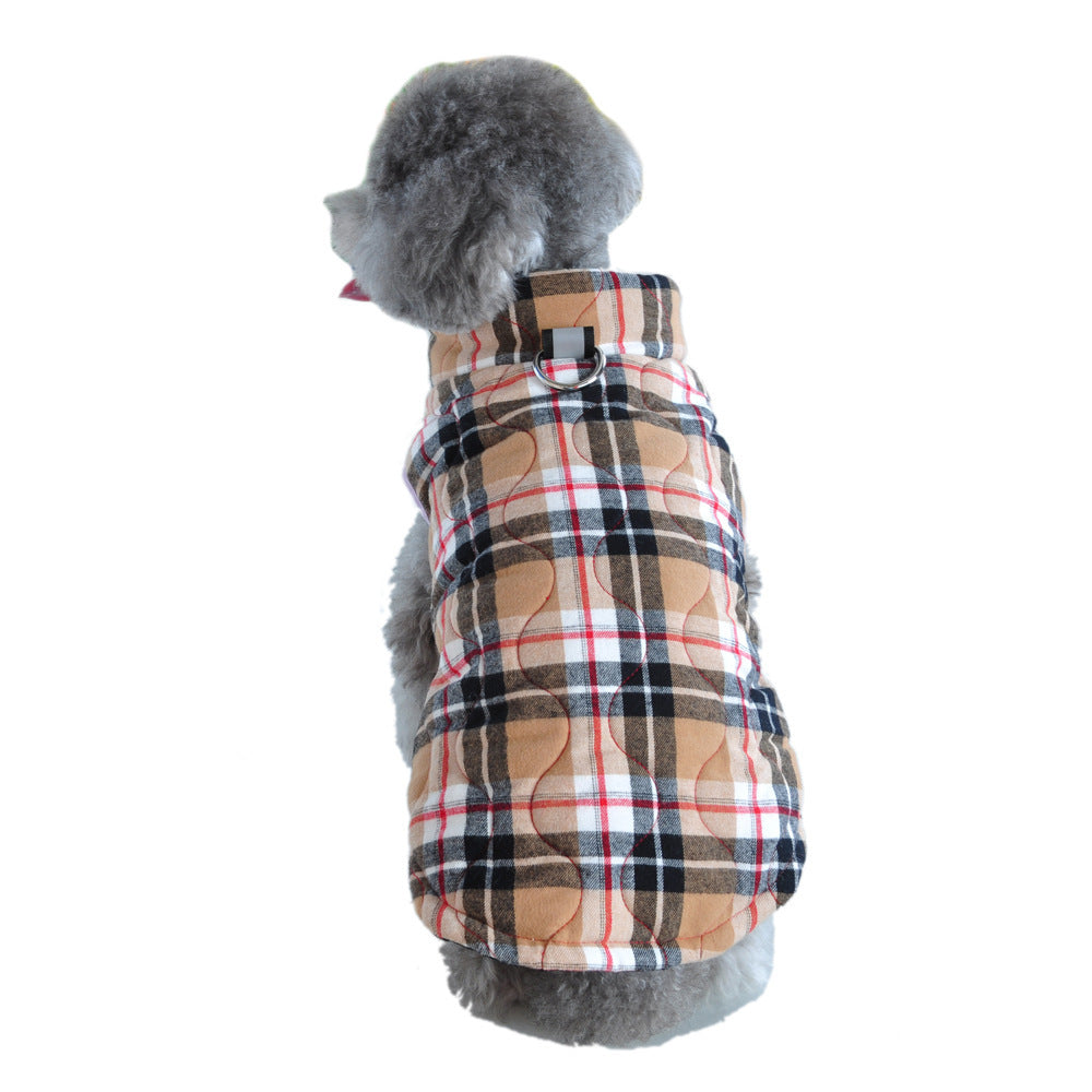 GINGHAM Pet Dog Cotton Jacket