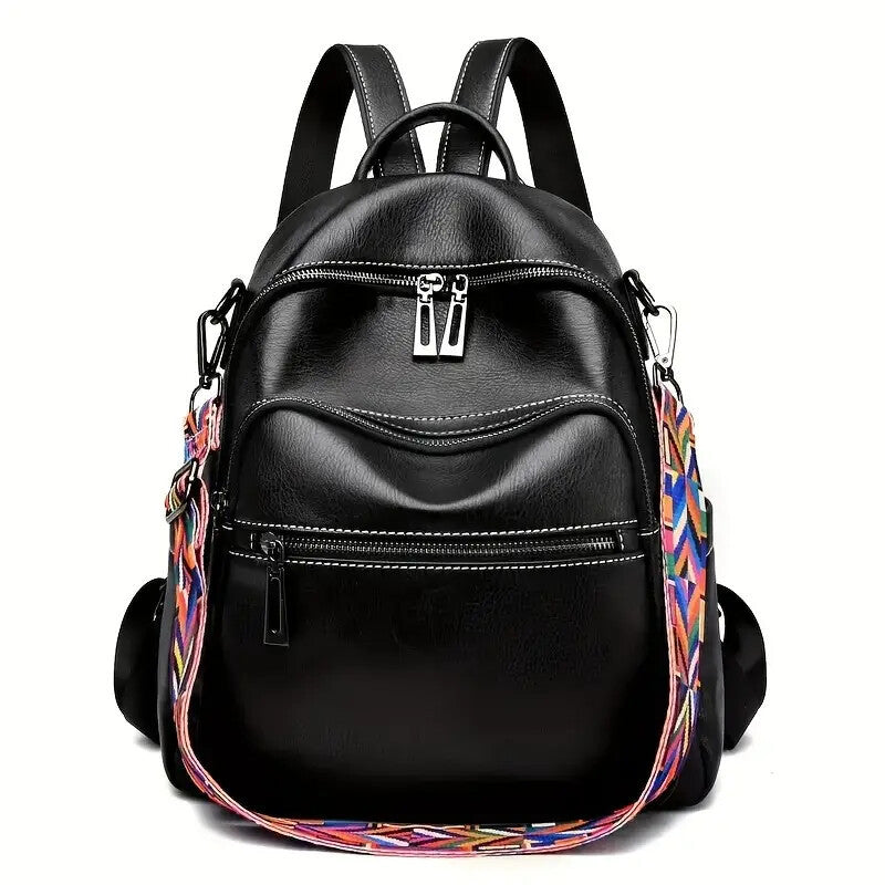 Maxoner Women Fashion Faux Leather Satchel Rucksack