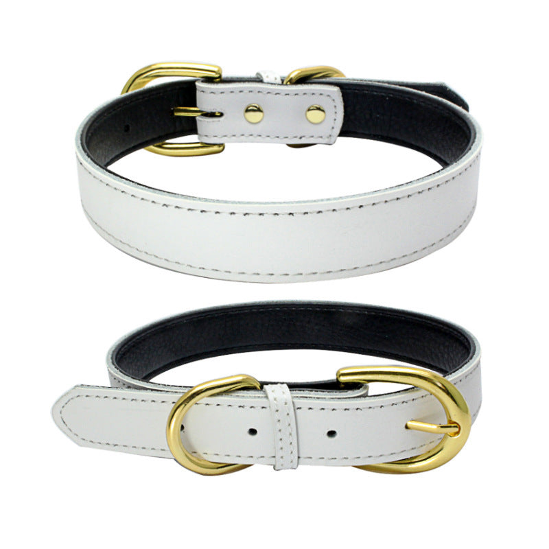 PEAR TANNERY Cowhide Pet Dog Collar