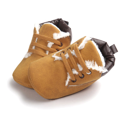 Baby Shoes Suede Leather Sneaker For Boys And Girls