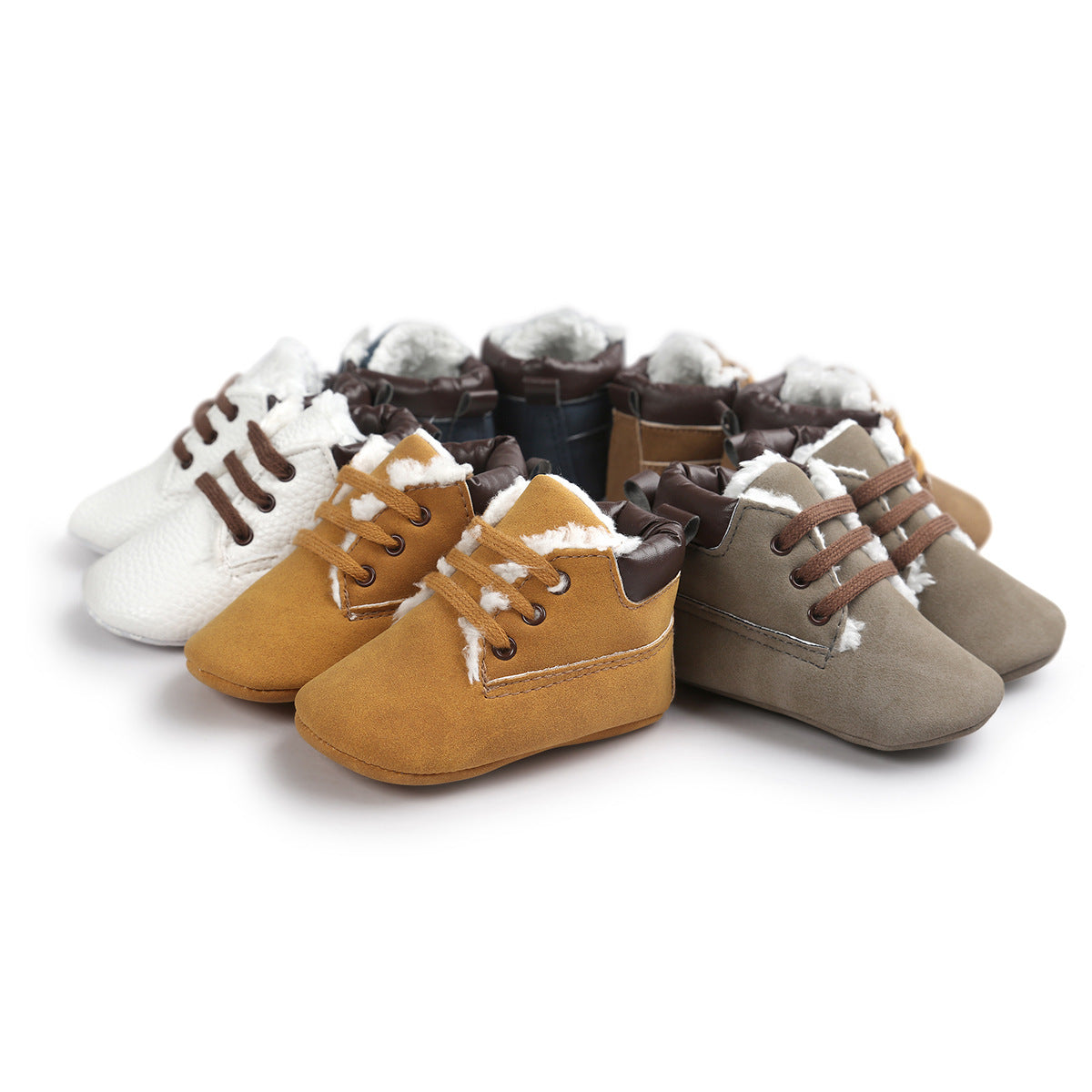 Baby Shoes Suede Leather Sneaker For Boys And Girls