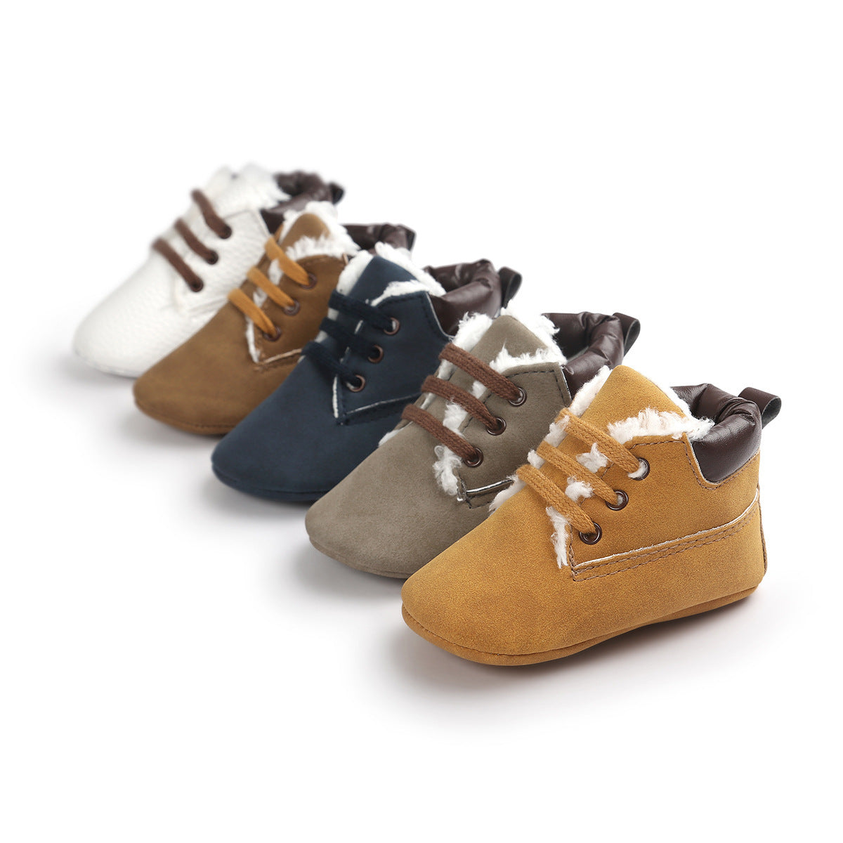 Baby Shoes Suede Leather Sneaker For Boys And Girls