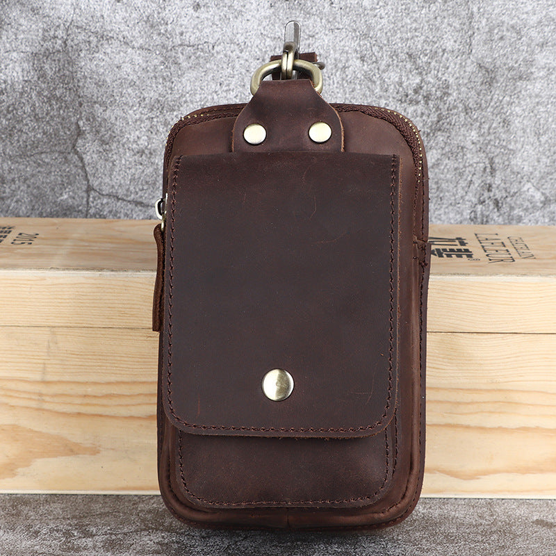 Olely Men Horse Leather Belt Bag