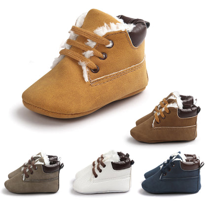 Baby Shoes Suede Leather Sneaker For Boys And Girls