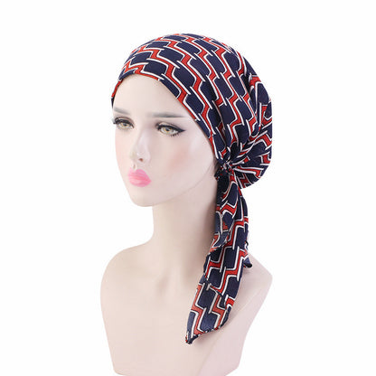 Pleated Cotton Long Scarf