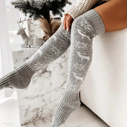 Cozy Women Christmas Warm Knitted Long Socks