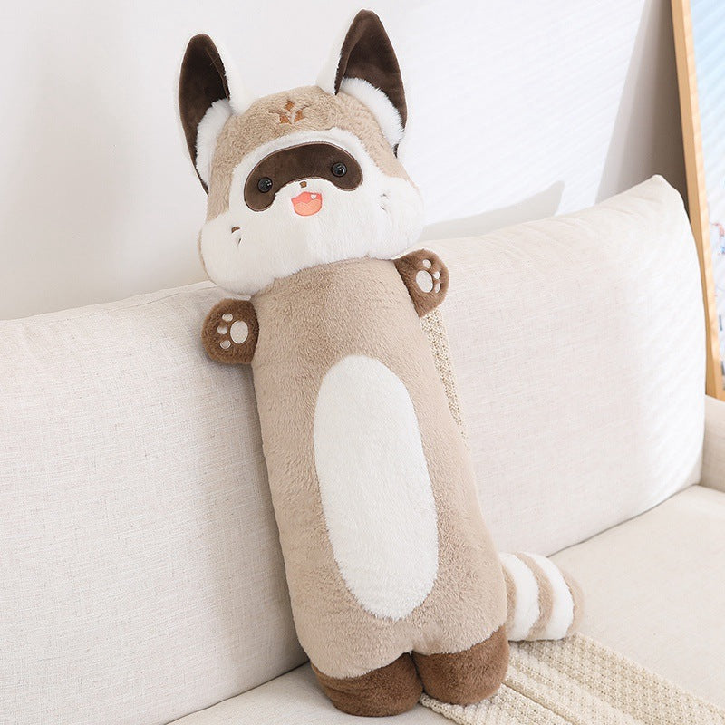 QMartCo Childrens Soft Plush Cartoon Raccoon, Panda, Fox Pillow