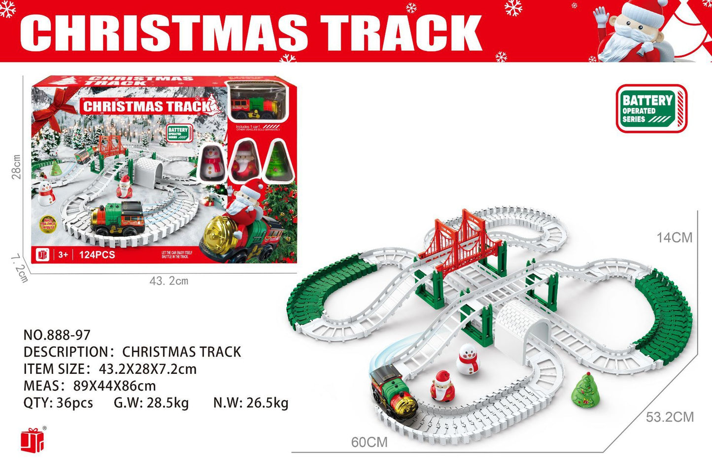 Christmas Electric Rail Car Toys for Boys