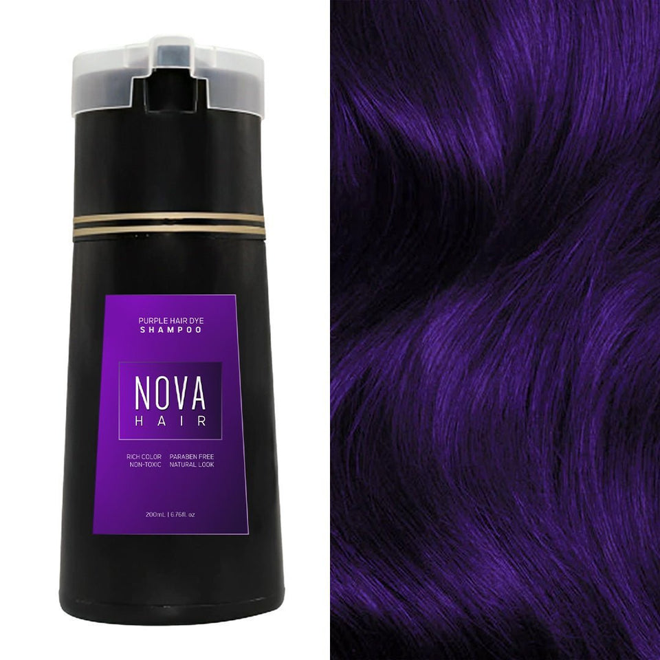 NOVA Colour Shampoo 3-in-1 Natural Fast White Hair Dyed For Men And Women