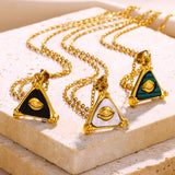 Bobijoo Unisex Triangle 18K Gold Stainless Steel Necklace