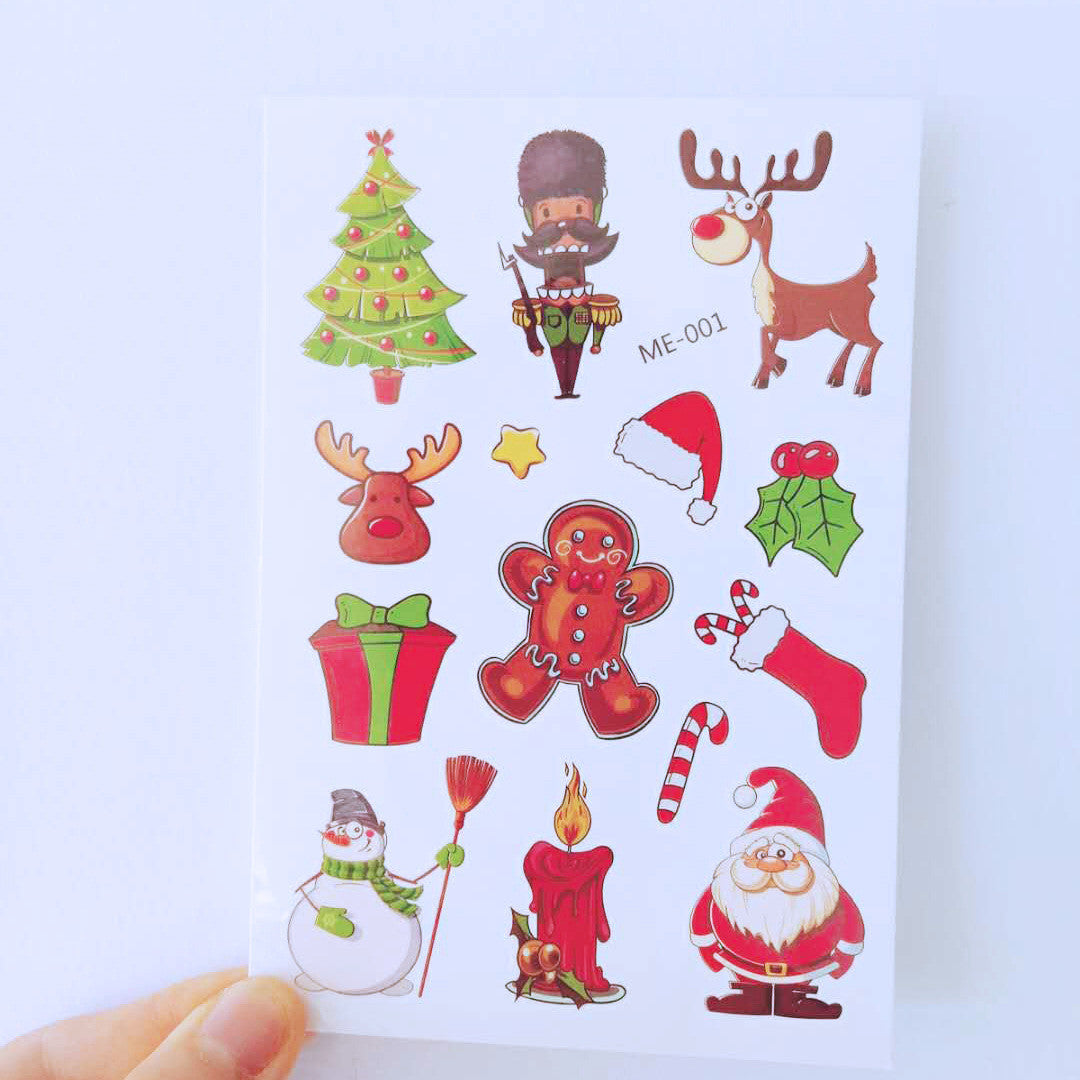 Christmas Tattoo Sticker For Childrens