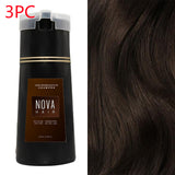 NOVA Colour Shampoo 3-in-1 Natural Fast White Hair Dyed For Men And Women
