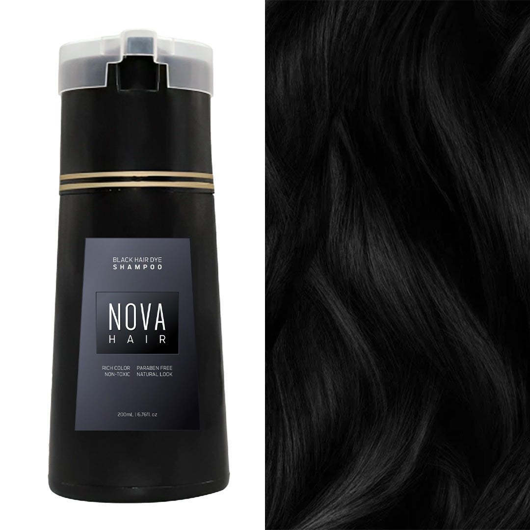 NOVA Colour Shampoo 3-in-1 Natural Fast White Hair Dyed For Men And Women