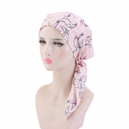 Pleated Cotton Long Scarf