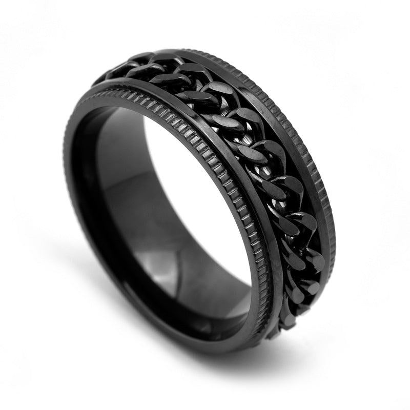 Mens Stainless Steel Spinner Rings