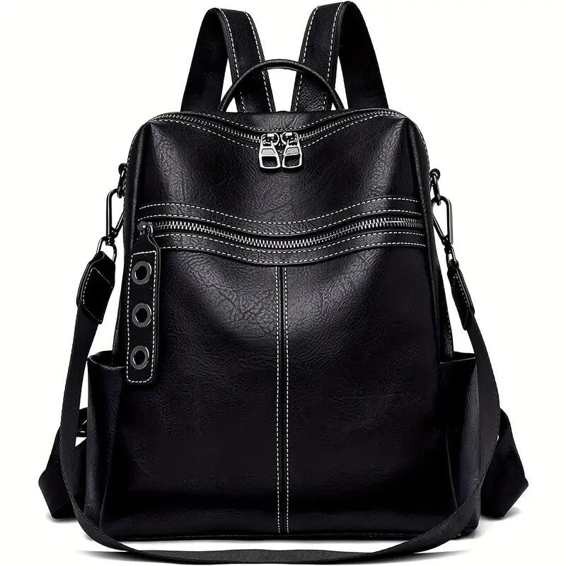 Maxoner Women Fashion Faux Leather Satchel Rucksack