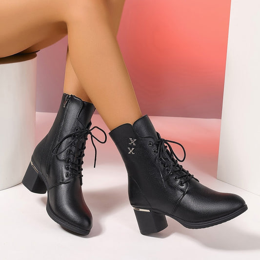 Zapatos Style Women Boots Thick- Soled