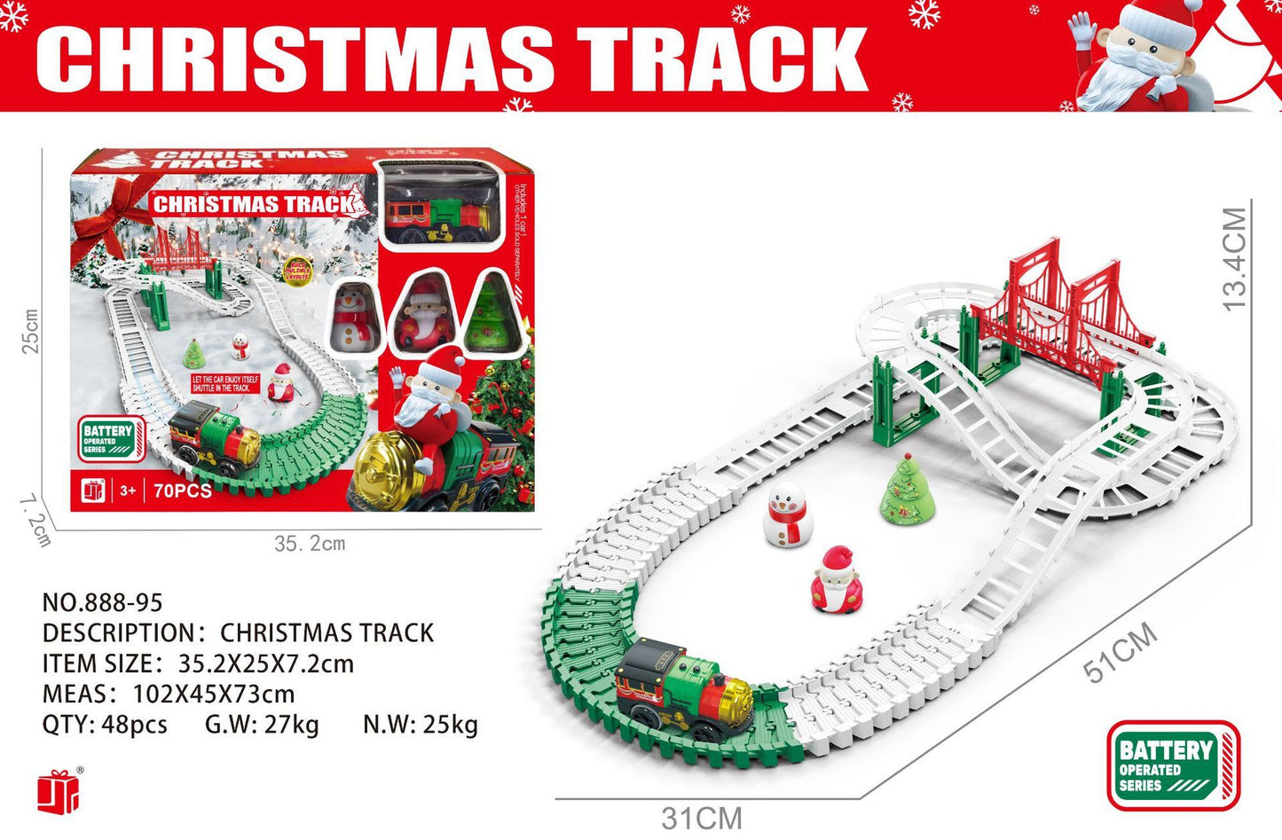 Christmas Electric Rail Car Toys for Boys