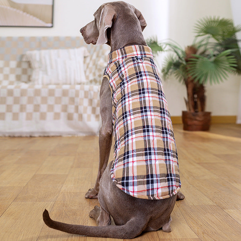 GINGHAM Pet Dog Cotton Jacket