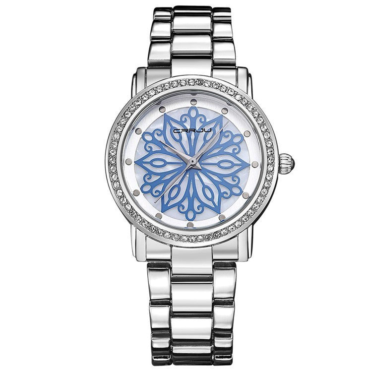 CRRJU Women's Steel Band Diamond Watch