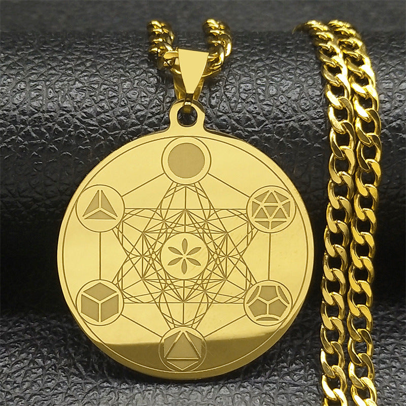 Angel Seal Sacred Stainless Steel Pendant Necklace