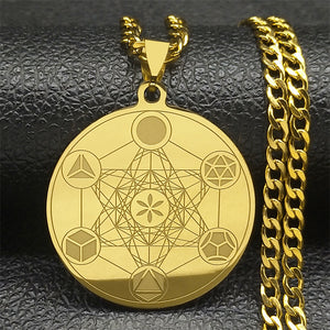 Angel Seal Sacred Stainless Steel Pendant Necklace