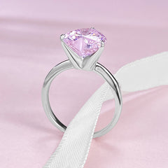 S925 Silver 4 Karat Heart-Shaped Ring For Women