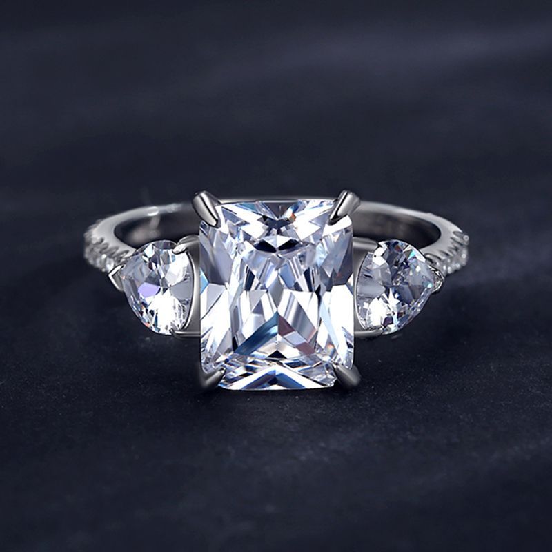 Moissanite Sterling Silver Ring For Women