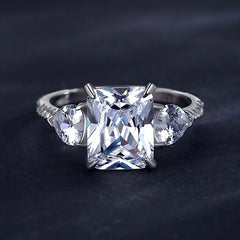 Moissanite Sterling Silver Ring For Women