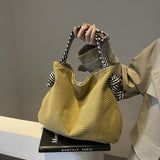 Corduroy Women Versatile Fashion  Shoulder Bag