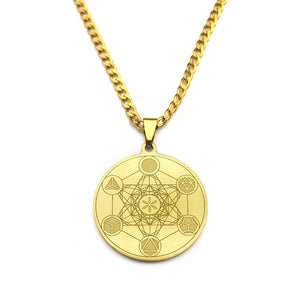 Angel Seal Sacred Stainless Steel Pendant Necklace